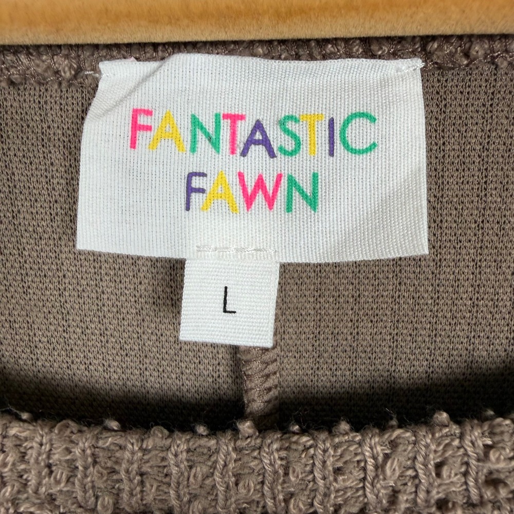 Fantastic Fawn Sweater Womens L Brown Boho Oversized Textured Knit‎ IFKT65573-02 - Picture 2 of 9